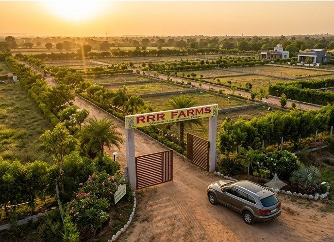 RRR Farms — farmhouse with plunge pool, sapling and orchard, a Nine Square Infra Developers venture at Sagar Highway, Kurmed Gate